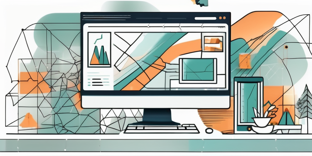 A computer screen displaying a beautifully designed website with different elements like banners