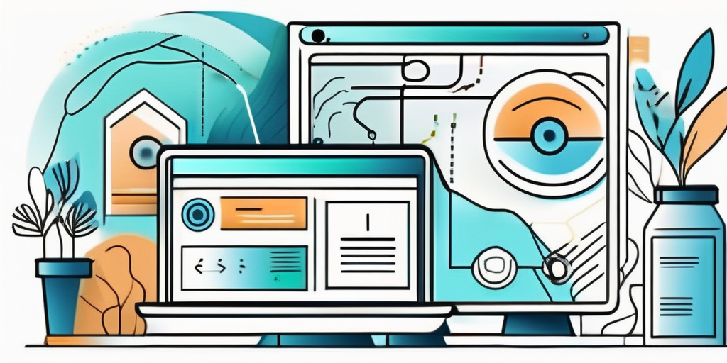 A unique and eye-catching digital interface with various design elements and tools