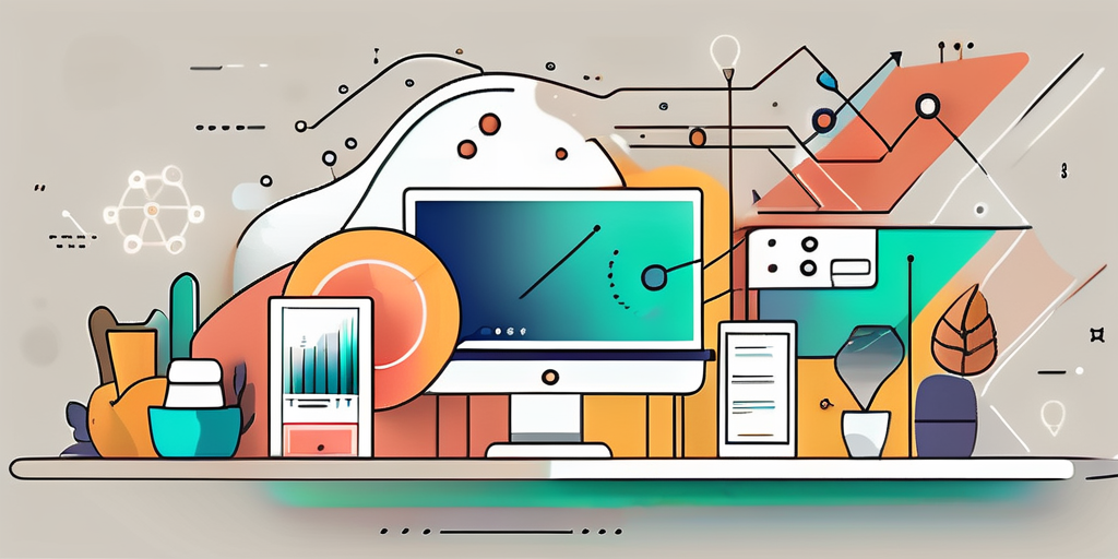 A creative and colorful website layout with various design elements like shapes