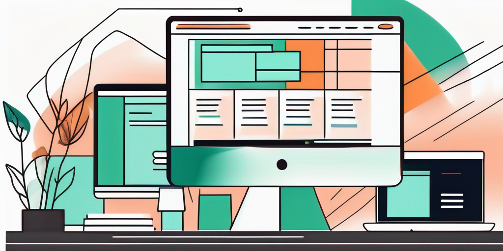 A computer screen showcasing an aesthetically pleasing and well-organized website layout