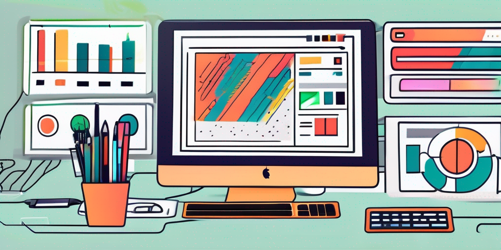 A computer with a vibrant