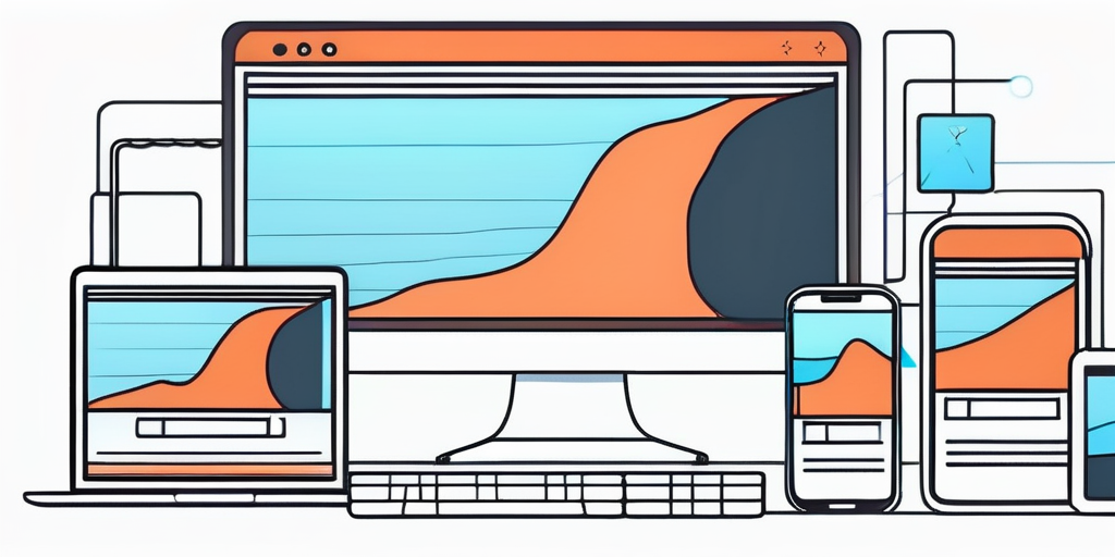 Moderne digitale Geraete wie Smartphones, Tablets und Laptops mit verschiedenen Apps zur Optimierung der App-Leistung auf mehreren Plattformen.