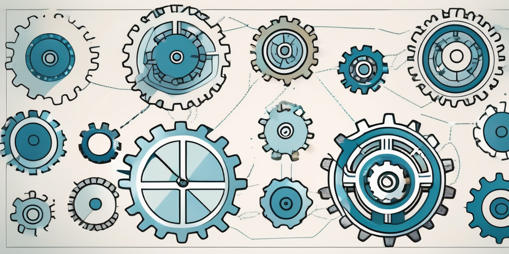 Various interconnected gears