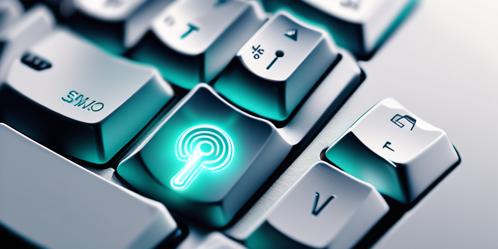 Nahaufnahme einer Tastatur mit leuchtender, stilisierter WWW-Taste, symbolisiert Fokus auf digitale Praesenz und Webseitenerstellung.