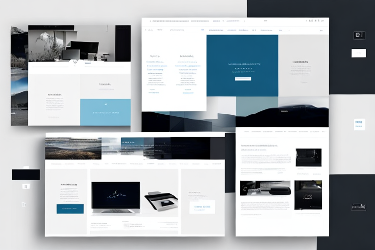 moderne website interfaces auf digitalen geraeten, betont wichtige responsive und benutzerfreundliche design fuer online business performance
