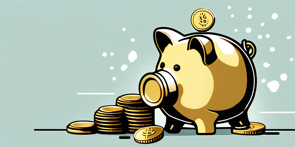 Goldenes Sparschwein umgeben von Muenzen und einem Hammer, symbolisiert die Rueckforderung von Verpflichtungszinsgebuehren fuer eine strategische finanzielle Erholung.