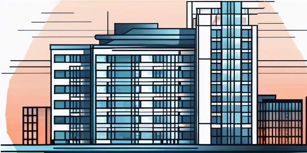 Moderne Hochhaus-Wohnanlage bei Abenddaemmerung zeigt Immobilieninvestitionsmoeglichkeiten und Finanzierungsstrategien fuer Kaeufer.