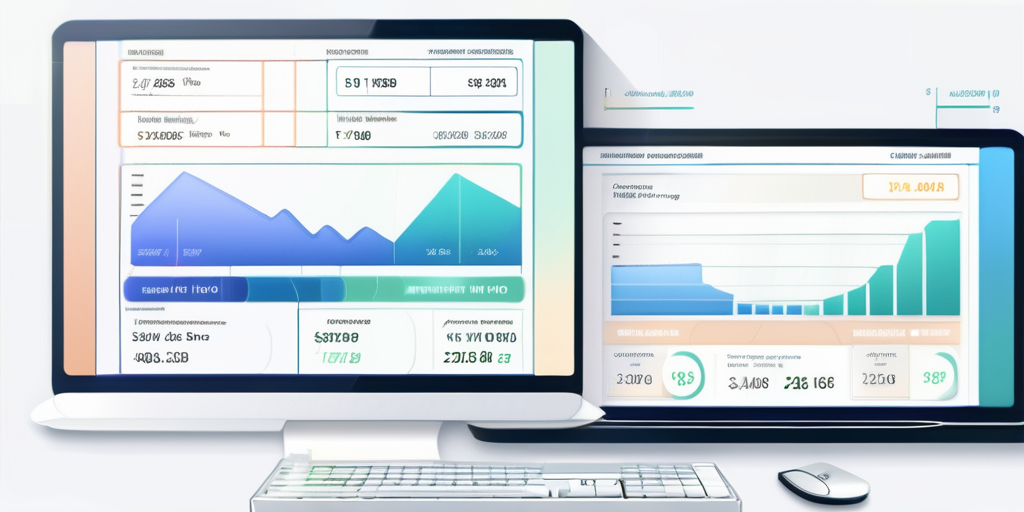 Digitales Interface eines Hypothekenrechner-Tools mit Grafiken und numerischen Daten zur Unterstuetzung beim Hauskauf, inklusive Schieberegler und Eingabefelder