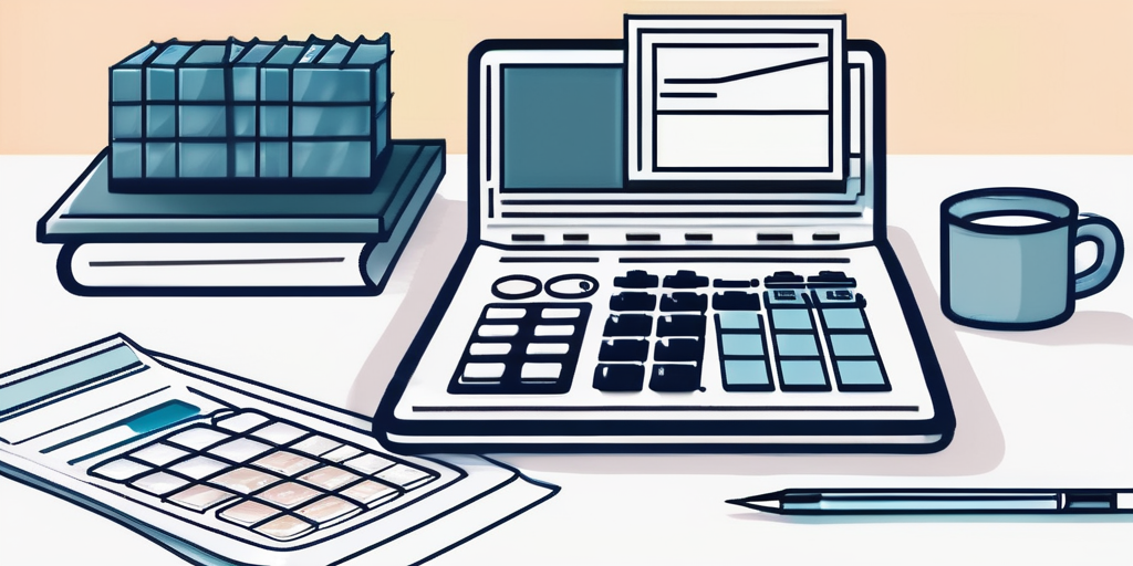 Vergleich aktueller Hypothekenzinsen: Tipps zum richtigen Sparen! Auf dem Bild ist ein ordentlicher Schreibtisch mit einem modernen, digitalen Taschenrechner und einem Hausmodell neben einem Stapel Finanzdokumente unter weichem, einladendem Licht zu sehen, was die Bedeutung sorgfaeltiger finanzieller Planung beim Erhalt einer Hypothek betont.