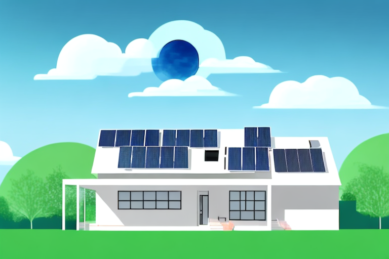 A modern house with a flat roof