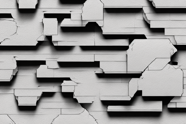 A cross-section of a house wall