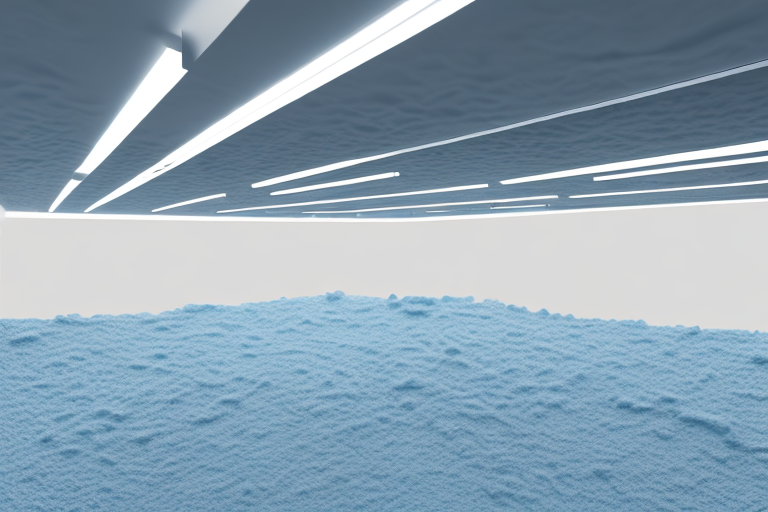 A thin basement ceiling being insulated with various effective methods