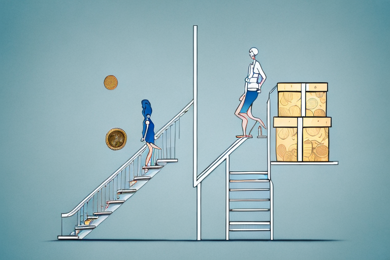 A stairlift ascending a staircase
