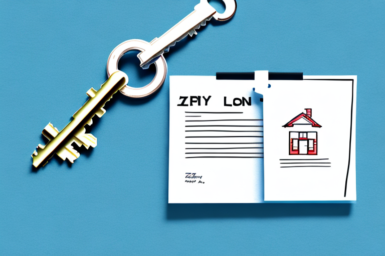 A z15 loan document next to a house and a key