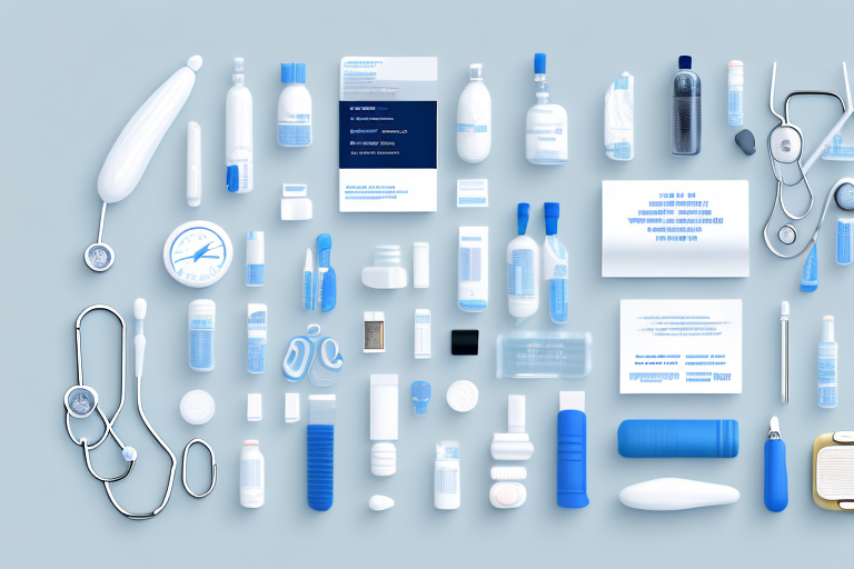 A cozy home interior with visible elements of professional care like a medical kit