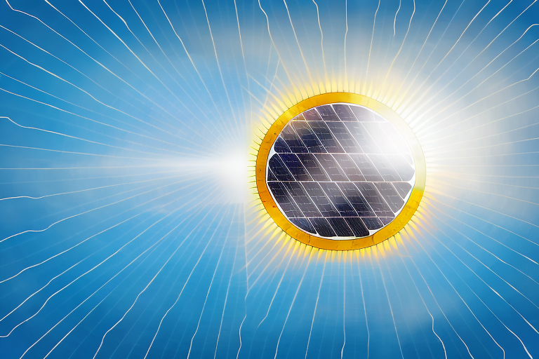 A solar panel optimally aligned towards the sun
