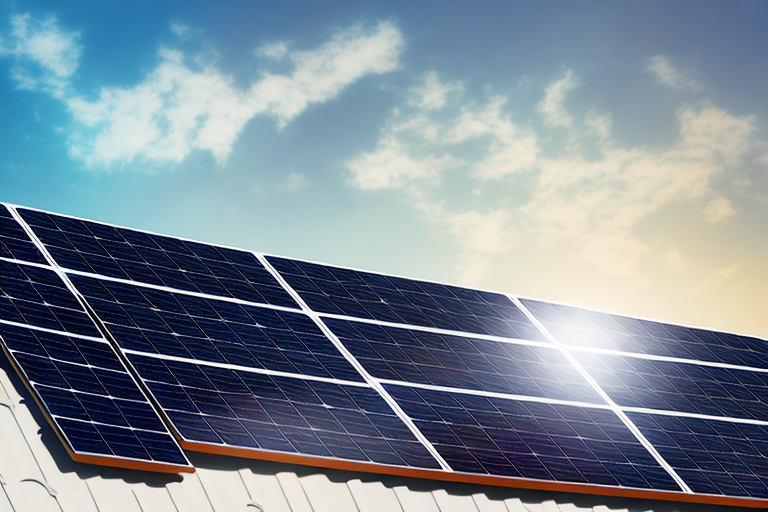 Several solar panels positioned at different angles under a sunlit sky to demonstrate the correct alignment for maximum efficiency