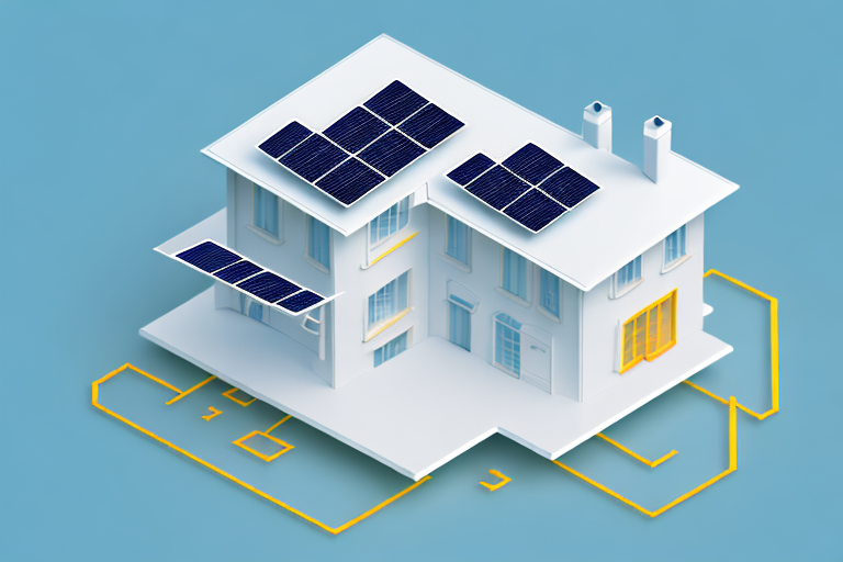 A house with energy-saving features such as solar panels
