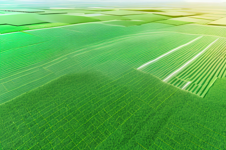A vast farmland with solar panels installed