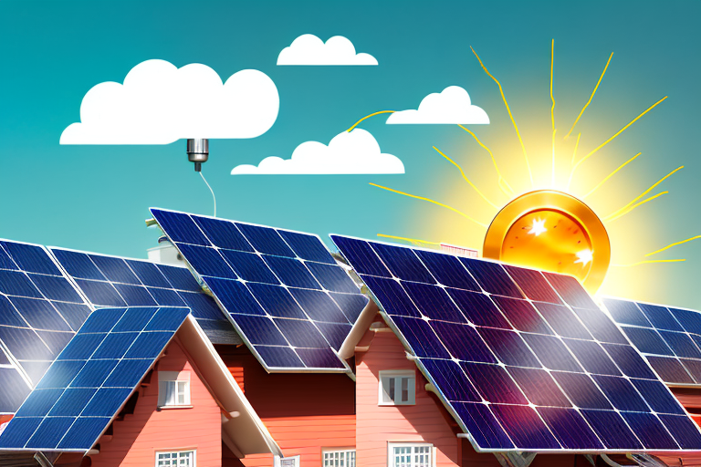 Solar panels on rooftops of traditional nuremberg houses