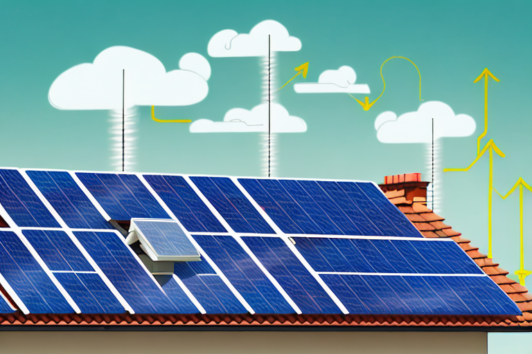 A solar thermal system on a house roof