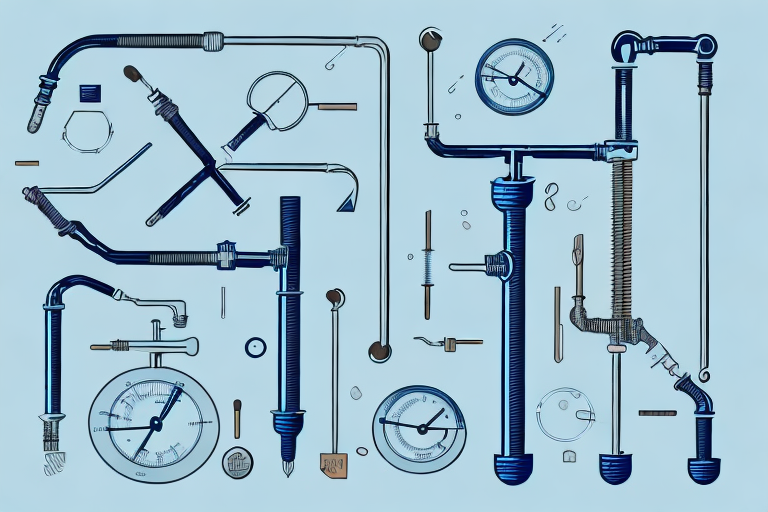 Various tools and equipment used for hydraulic balancing