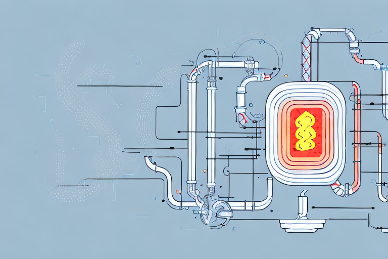 A heating system with visible hydraulic balancing components
