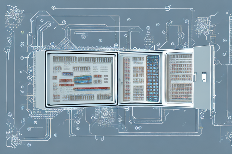 An open sicherungskasten (fuse box) with various types of sicherungen (fuses) inside