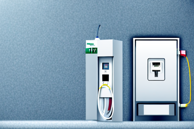 A wallbox 11kw electric vehicle charging station
