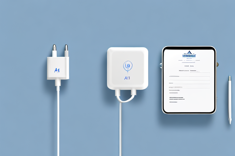 A 11kw wallbox charger with a pen and a form next to it to symbolize the registration process