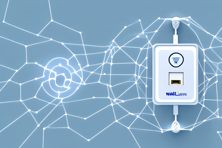 A wallbox charging station connected to a network grid