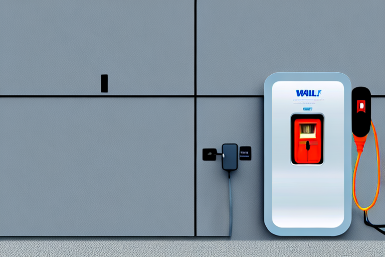 A wallbox (electric vehicle charging station) being installed on a garage wall