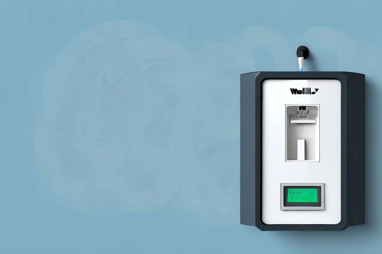 A wallbox 11kw electric vehicle charging station with an integrated electricity meter