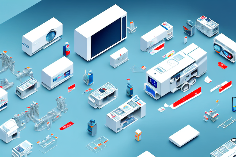 A high-tech factory with vestel products such as televisions