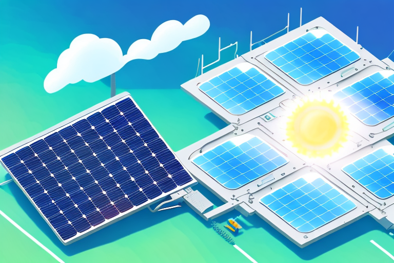 A solar panel array with a digital control system