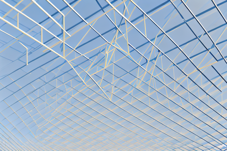 A simple standing purlin roof structure