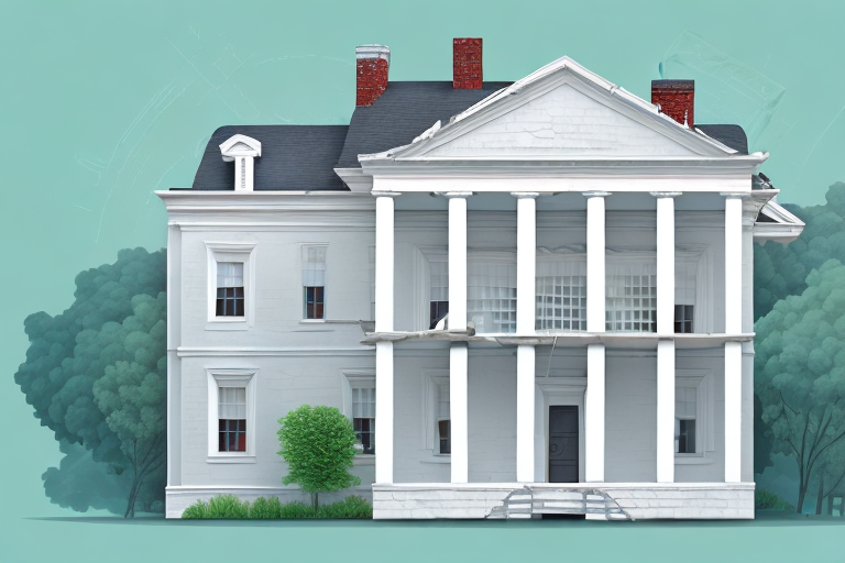 A historic house undergoing renovation