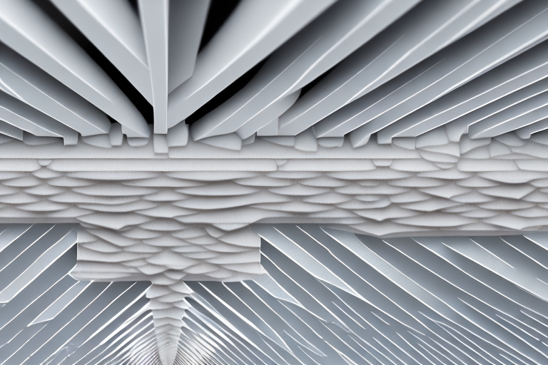 A detailed cross-section of a sparrendach (rafter roof)