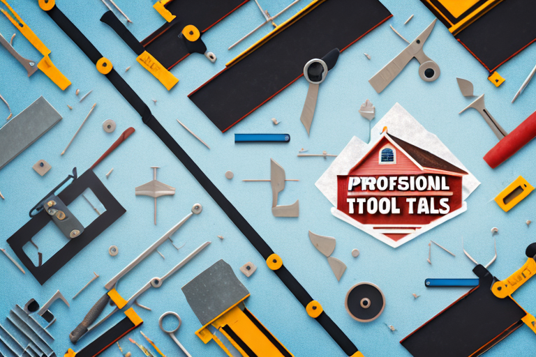 A professional toolbox with roofing tools like a hammer