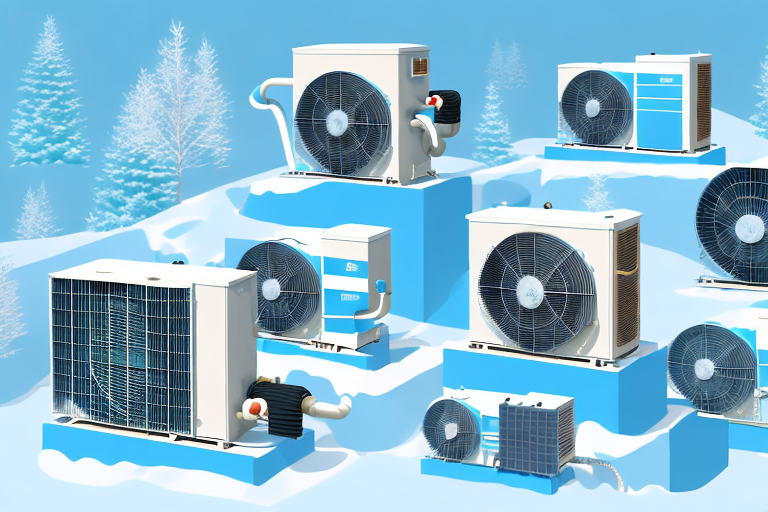 Various types of heat pumps with different refrigerants flowing within them