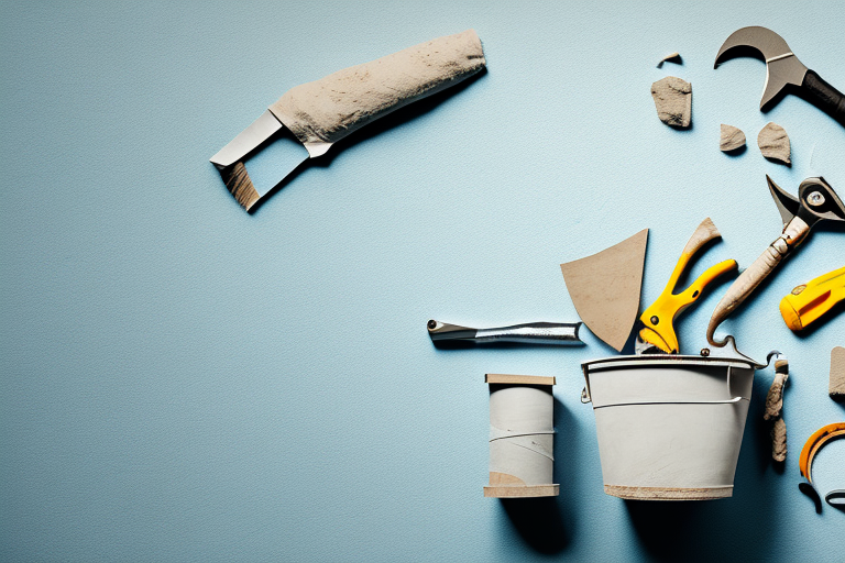 Various tools commonly used by a stuckateur (plasterer)
