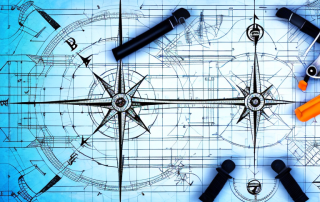 A construction site with various tools symbolizing leadership skills