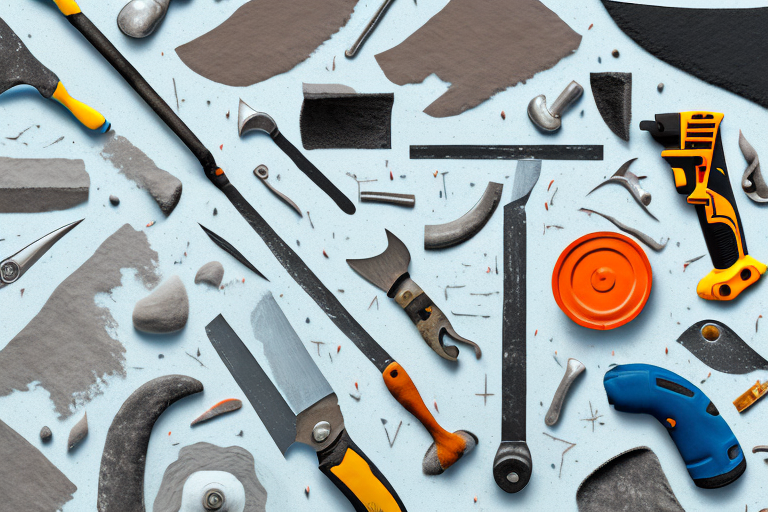 Various tools typically used by a plasterer