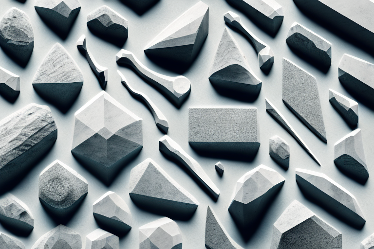 Various stone sculpting tools such as chisels