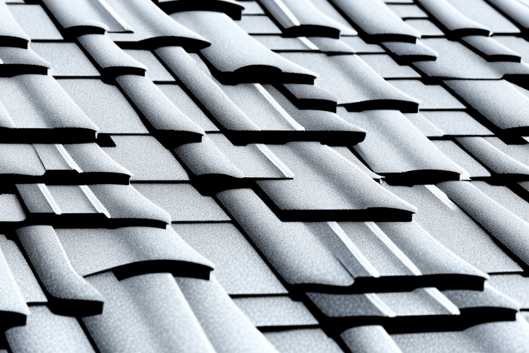 A cross-section of a house roof