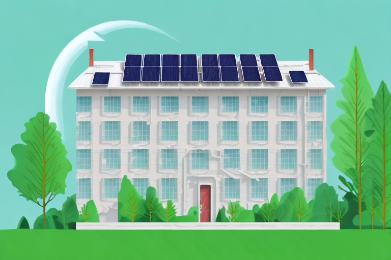 An old building undergoing energy-efficient renovations