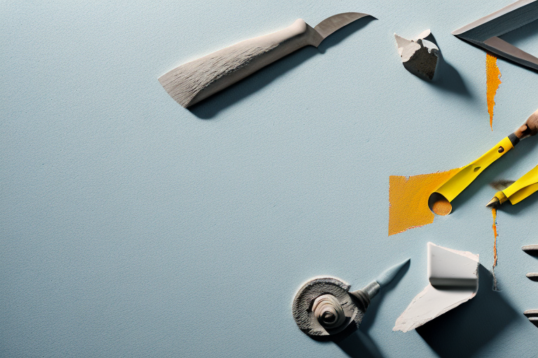 Various stucco tools such as a hawk