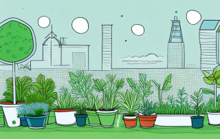 A rooftop garden
