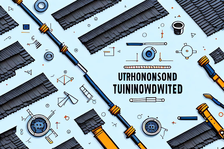 A rooftop under renovation with various tools and materials scattered around