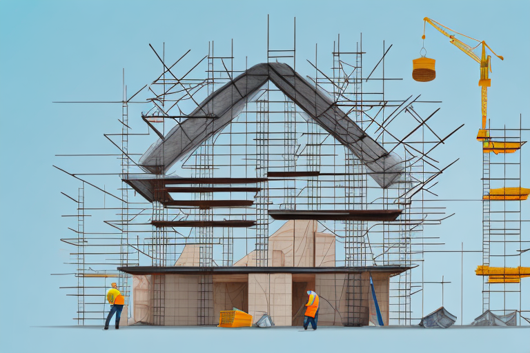 A house with a roof under construction